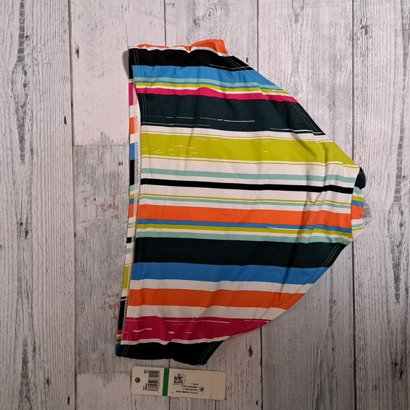 Anne Cole Mid Rise Bikini Swim Bottom Clear Water Stripe Print - Picture 7 of 9